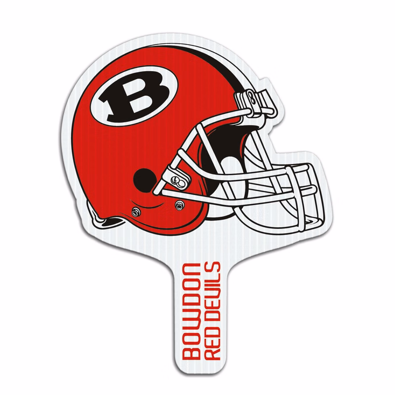 Football Helmet Hand Fan, Screen Printed