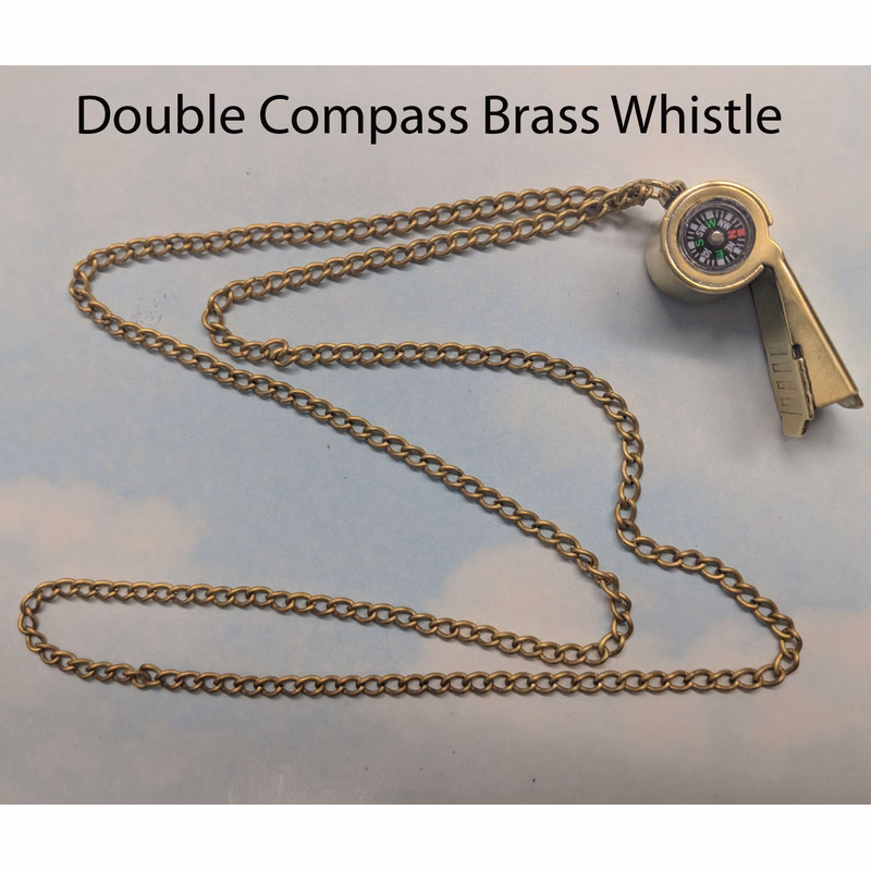 Brass Nautical WhistleKey Chain in Gift Box