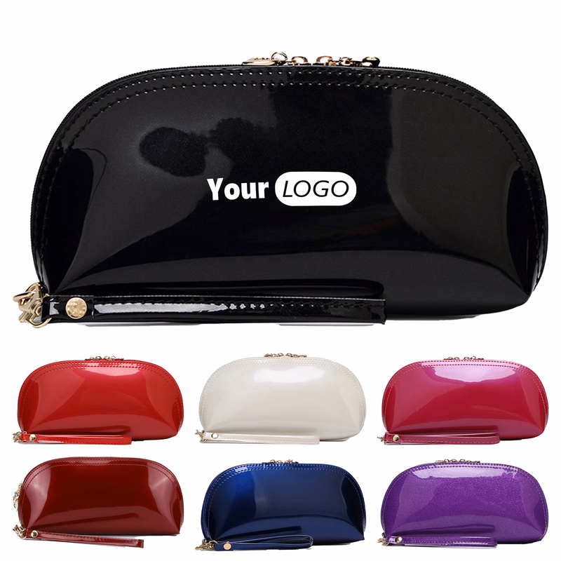 Patent Leather Bright Hand Held Wallet