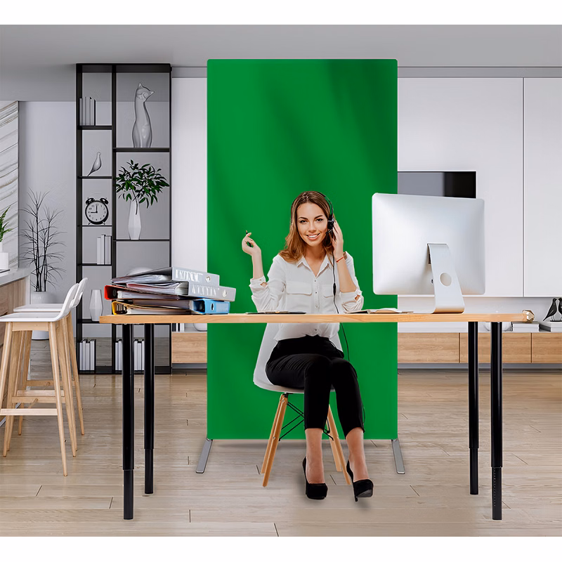 2.5' x 6.5' Economy Green Screen Backdrop Stands
