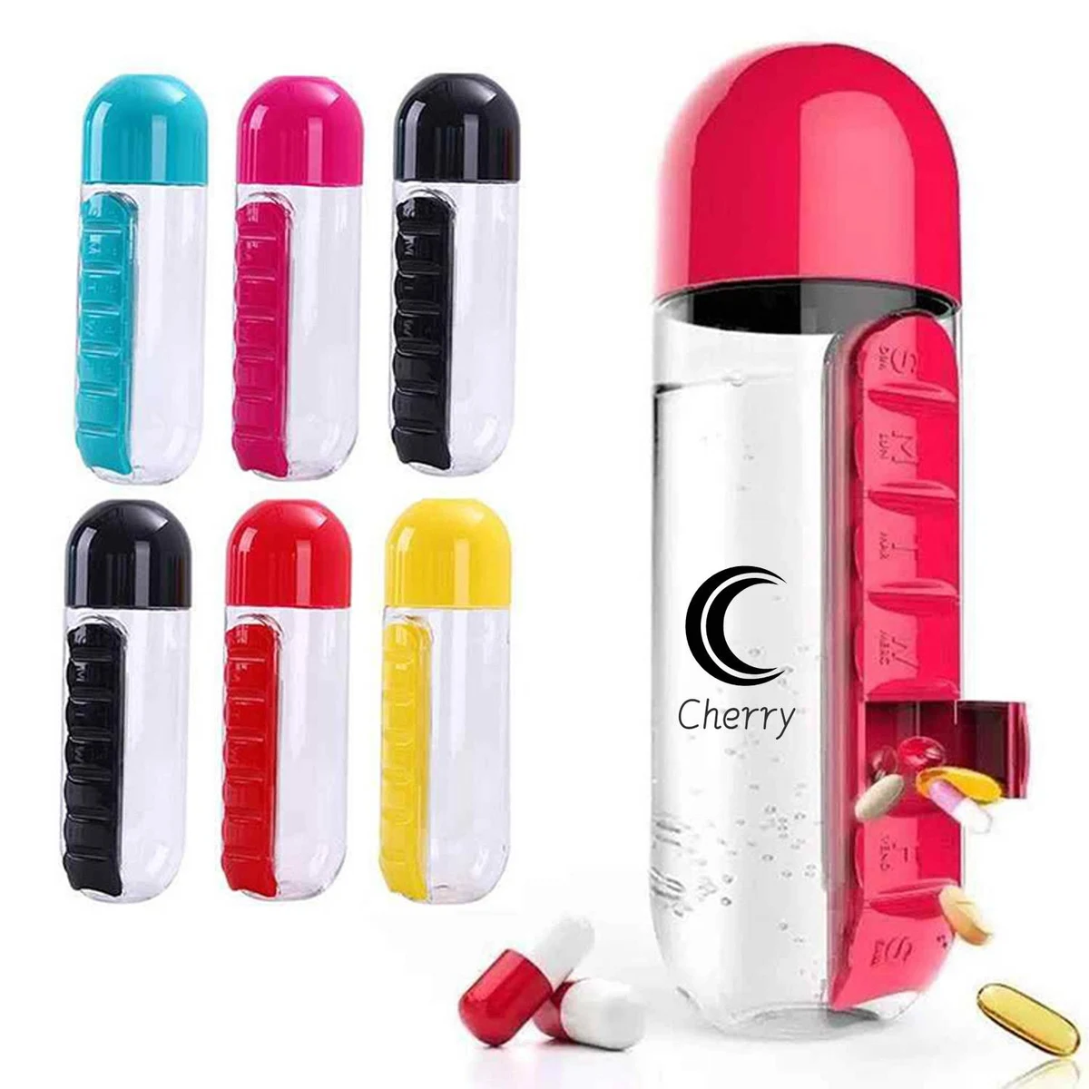 Water Bottle With Pill Box 1