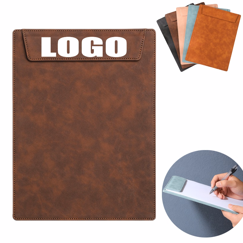 PU Leather A4 Business Hotel Magnet ClipBoard & Writing Pad