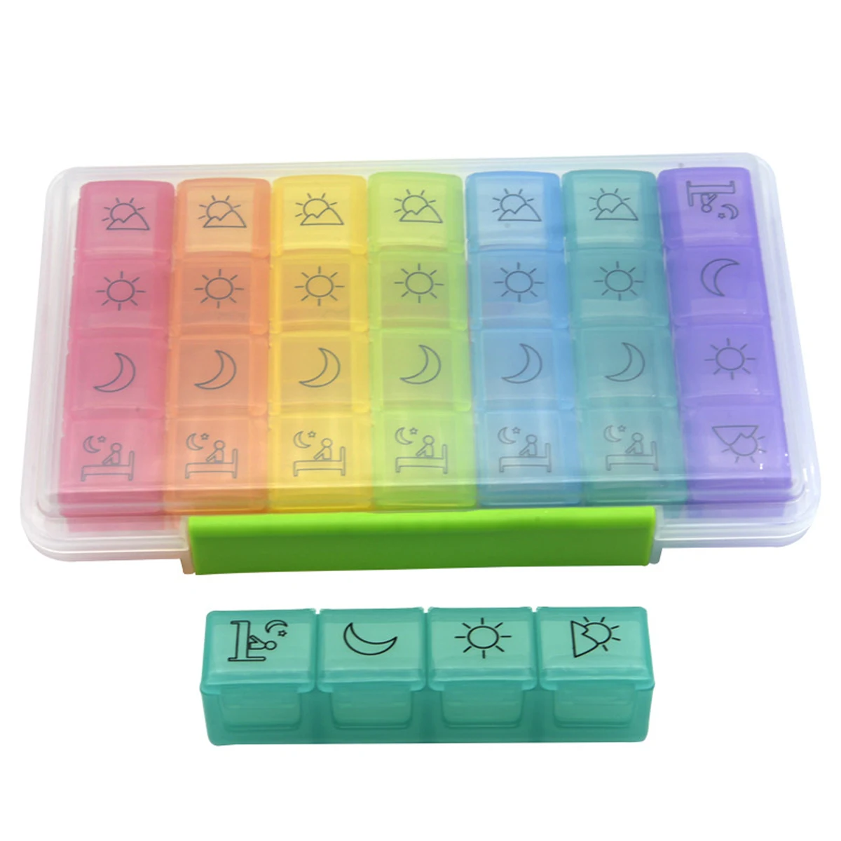 Large Airtight Pill Organizer and Dispenser 1