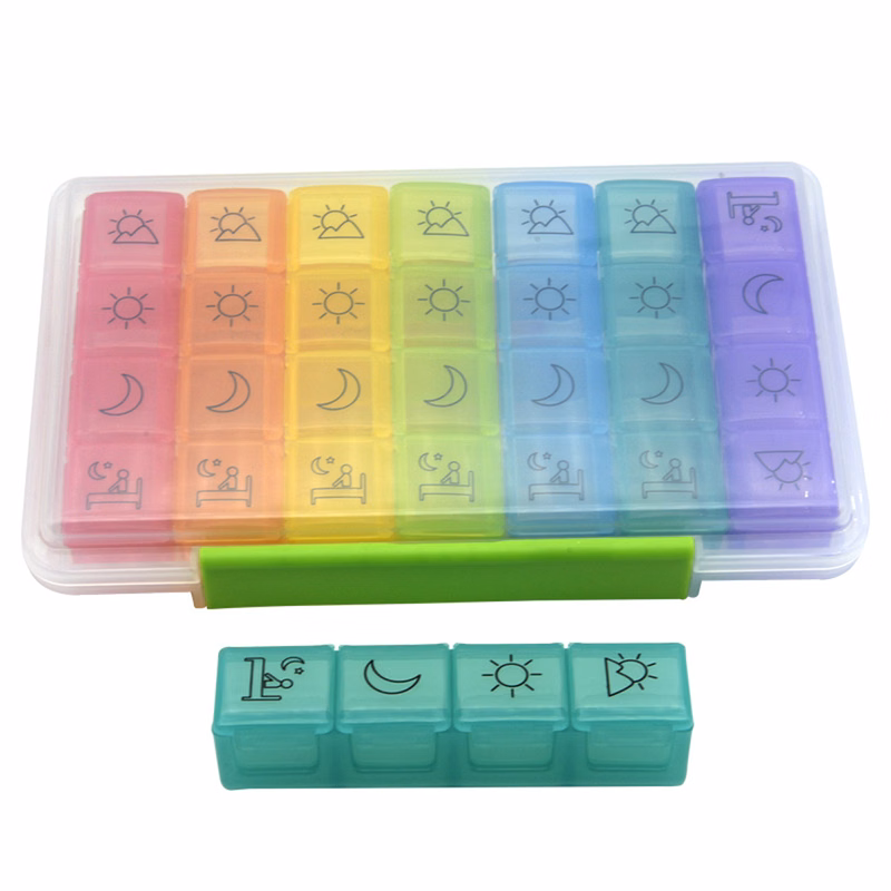 Large Airtight Pill Organizer and Dispenser