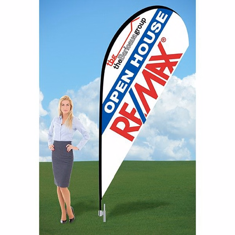 9ft Tear Drop Flag with Ground Stake-Double