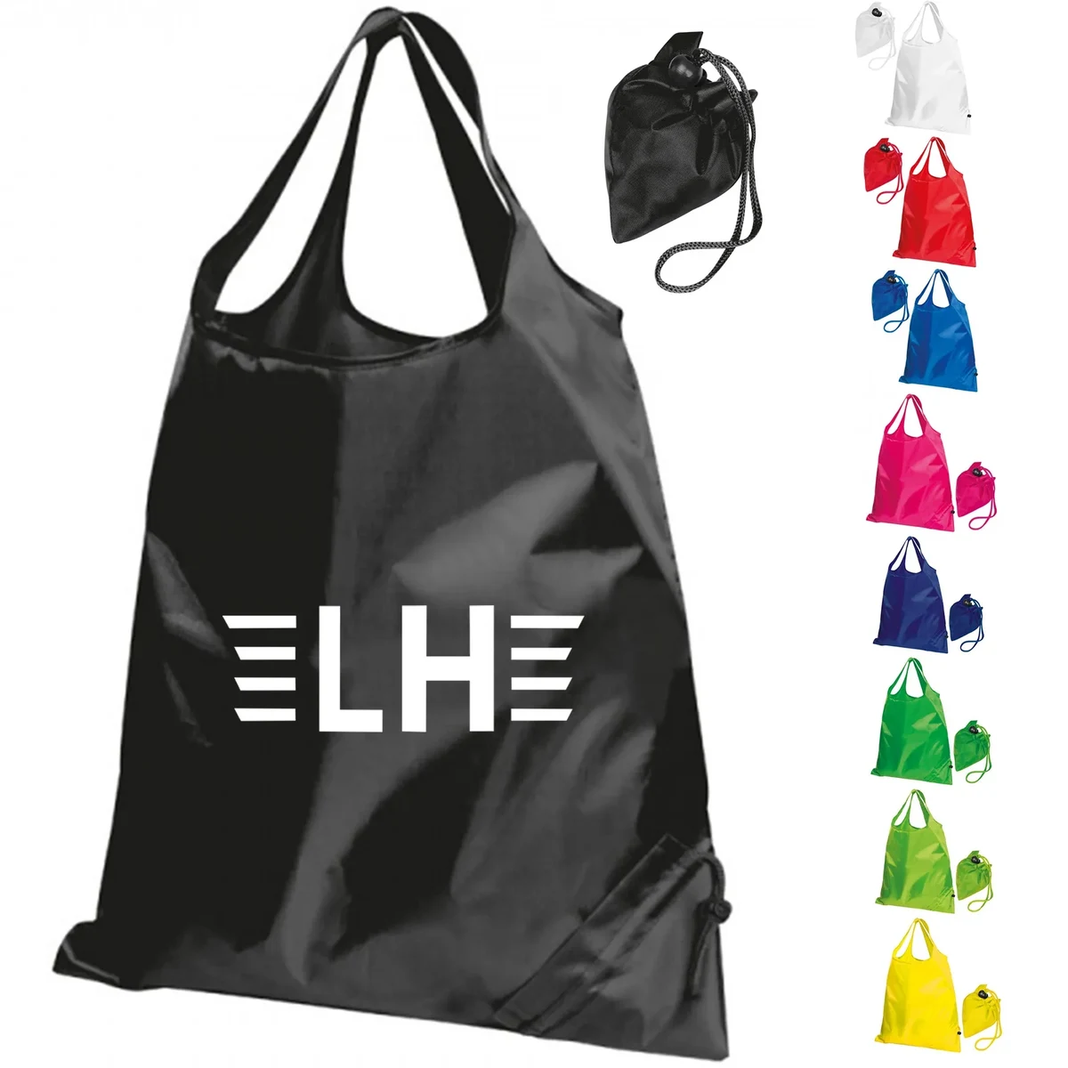 190T Polyester Reusable Grocery Bags with Storage Pouch 1