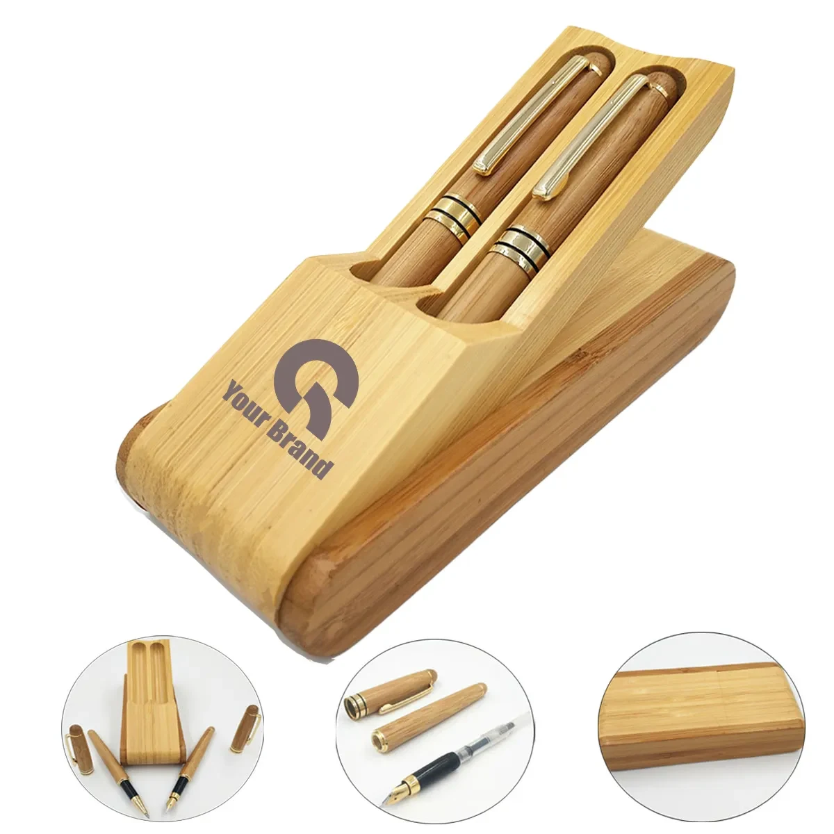 Creative Bamboo Gel Ink Pen Set 1