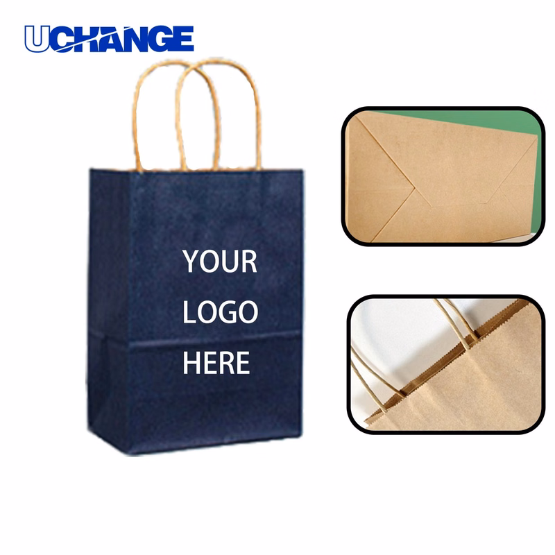 Colorful Kraft Paper Handle Bags