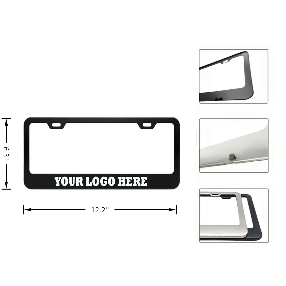 Aluminum 2 Hole License Plate Frame 1