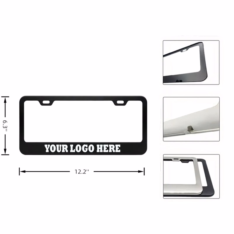 Aluminum 2 Hole License Plate Frame
