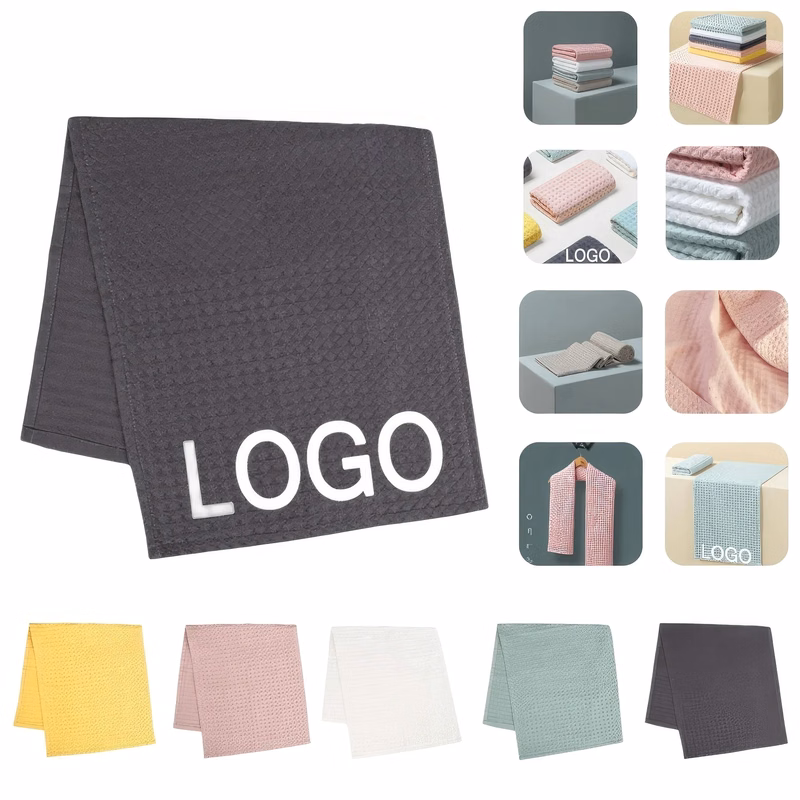 Gift 100% Cotton Waffle Weave Soft Hand & Face Towel