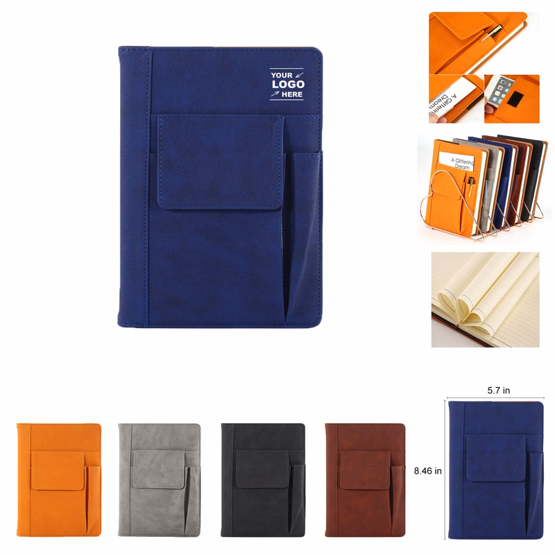 PU Notebook with Phone/Pen Holder