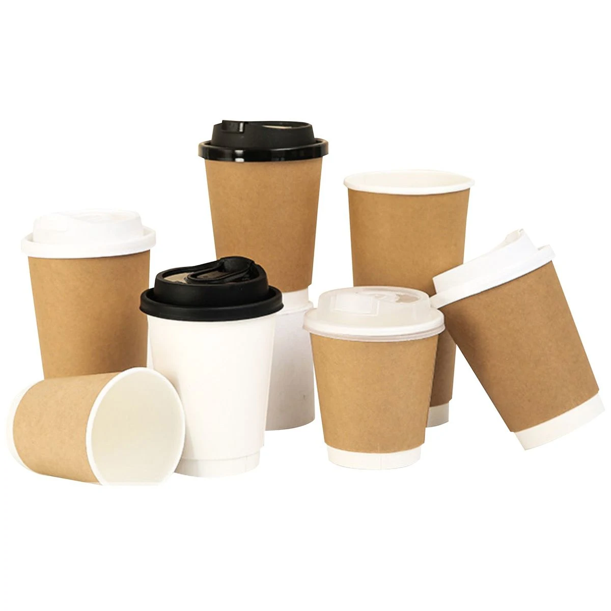 ECO Dual-walled 10 oz Disposable Coffee Lid Paper Cups 1