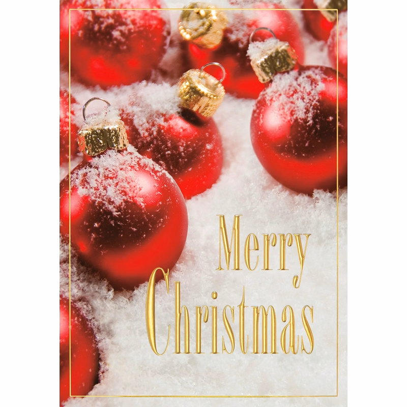 Crimson All Over Christmas Cards