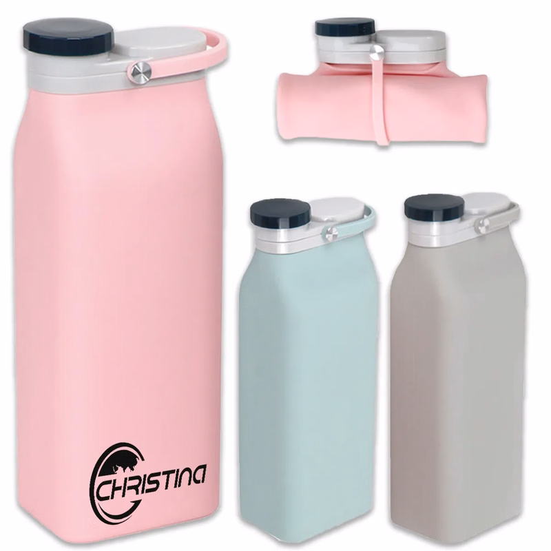 600ml Folding Collapsible Portable Rollable Water Bottle
