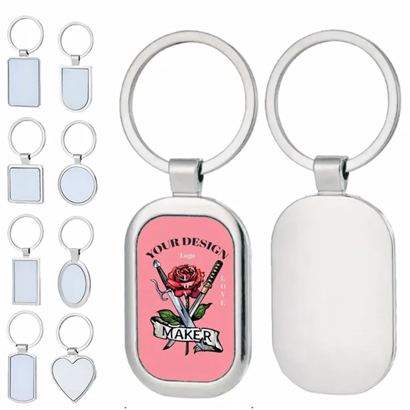 Custom Shape Metal Keychains ?C 6 Styles