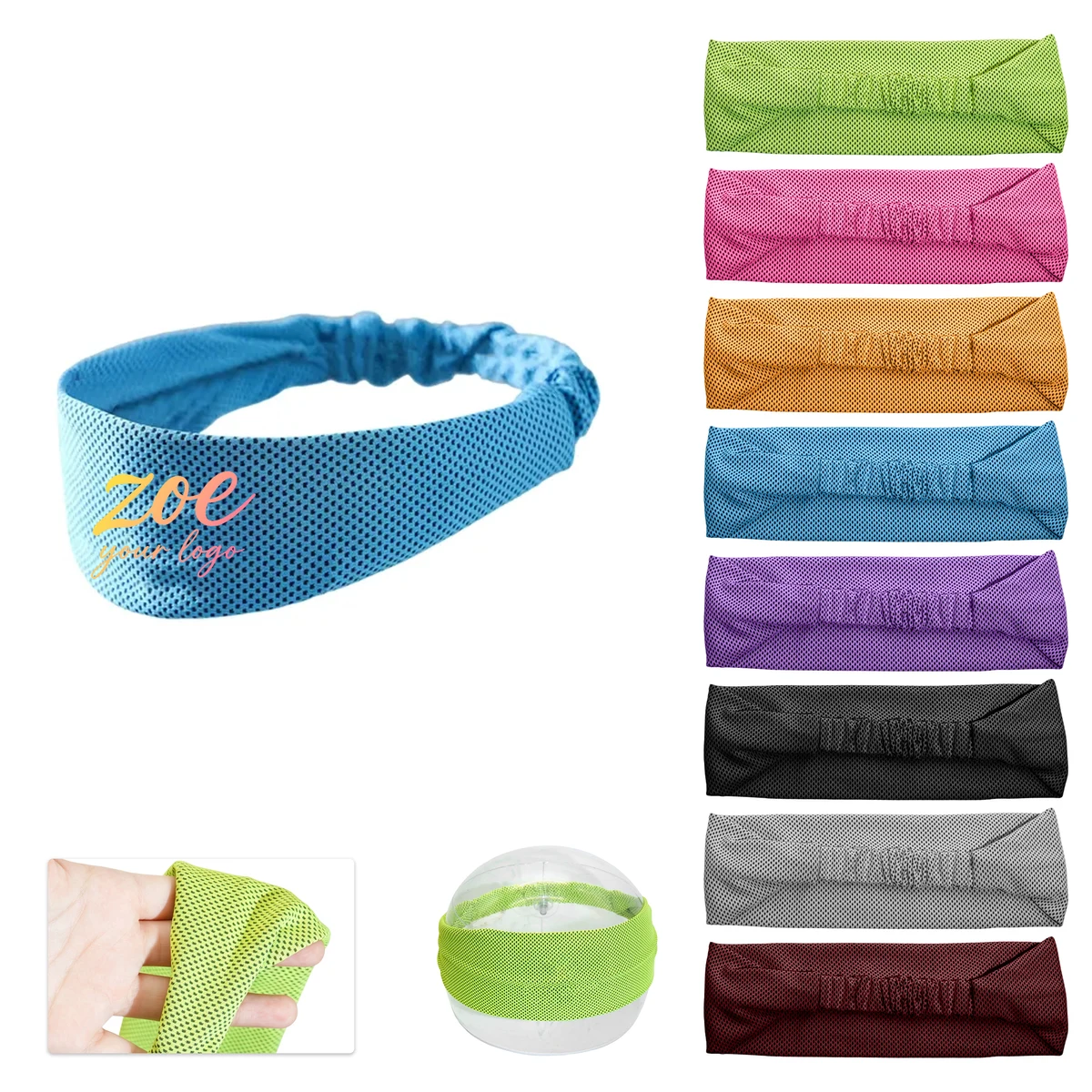 Full Color Cooling Sports Headbands for Men Women MOQ100 1