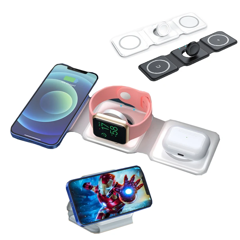 Magnetic Folding 3 in 1 Fast Wireless Charger 1