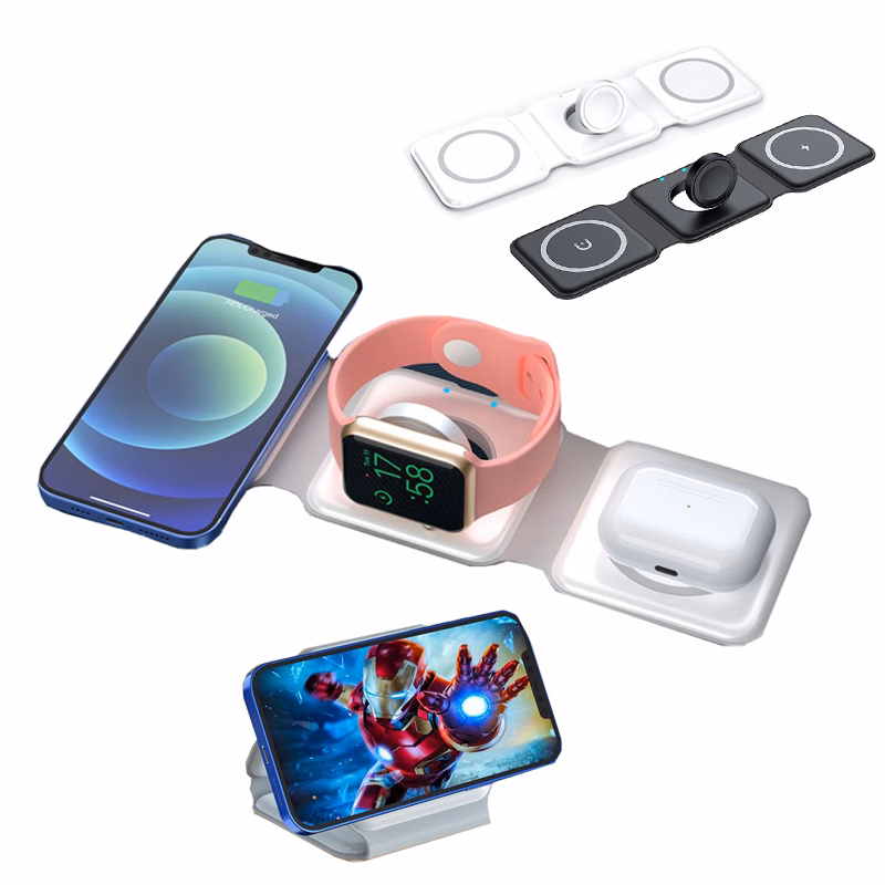 Magnetic Folding 3 in 1 Fast Wireless Charger