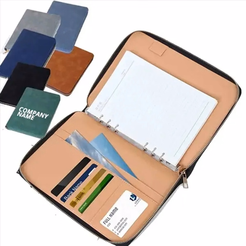 A5 Zipper Notebook Organizer with Notepad Holder
