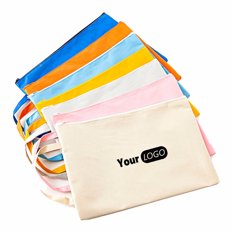 A4 Canvas Zipper File Bag