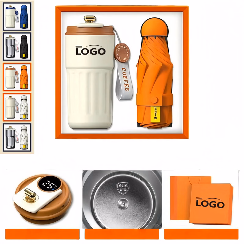 Corporate Gift Set Stainless Steel Mug And Umbrella