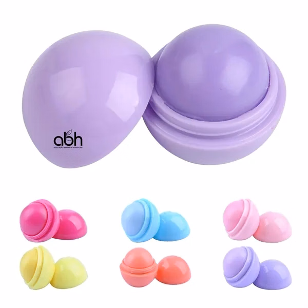 Custom 1.42 inch Vanilla Lip Balm Sphere in Plastic Case — SPF Moisturizer