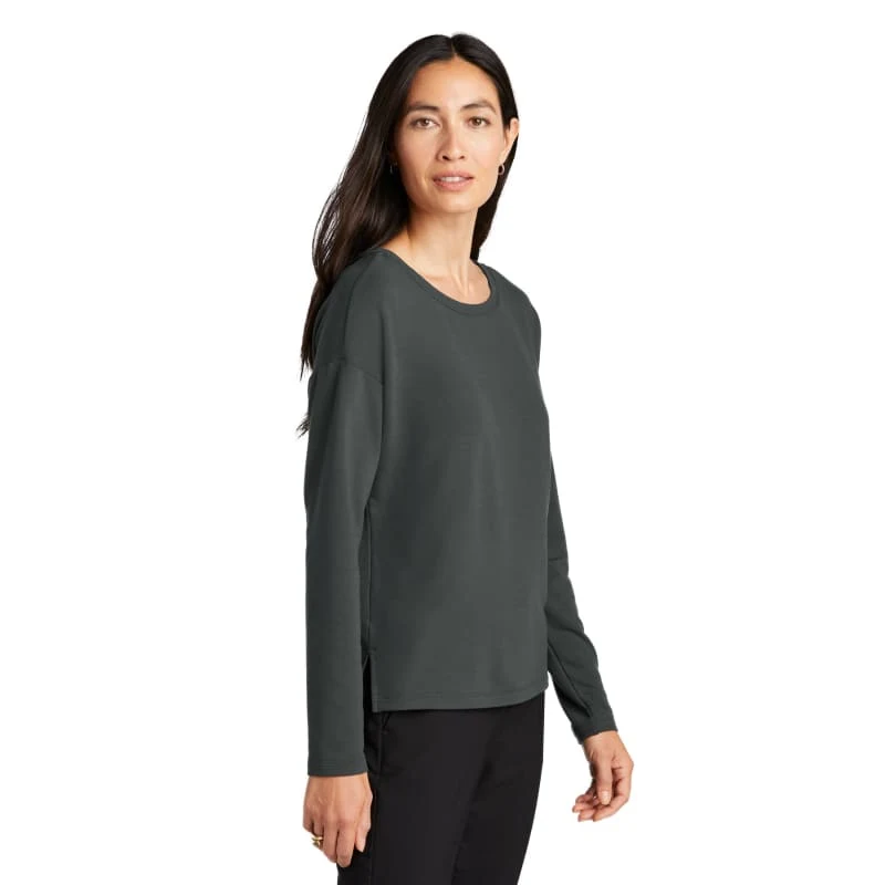 Mercer+Mettle Women's Stretch Drop Shoulder Pullover, custom hoodie or sweatshirt with logo imprint 1