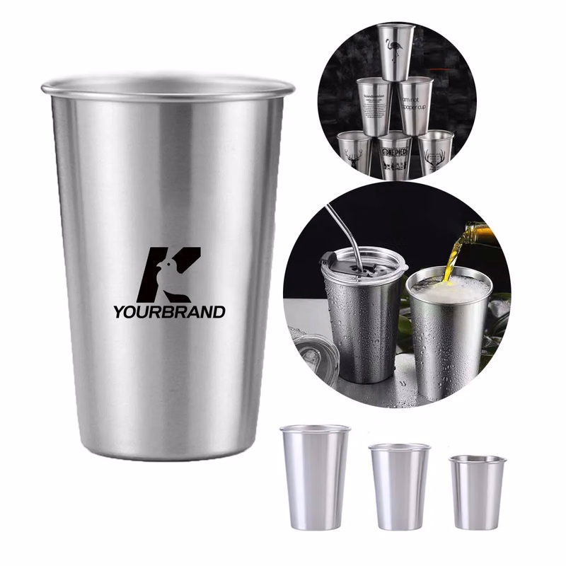 16oz Unbreakable Stackable Stainless Steel Drinking Cup