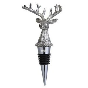 Charming Festive Reindeer Head Wine Stopper Cork 1