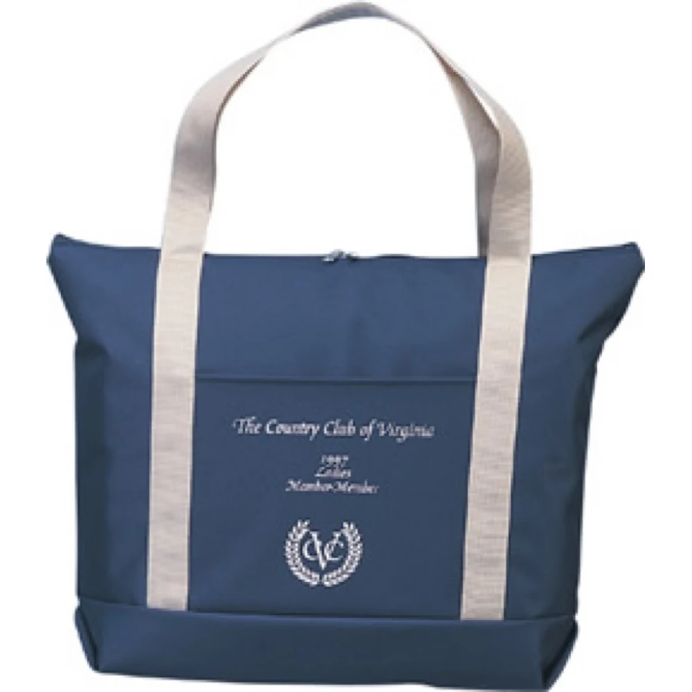 600 Denier Polyester Country Club Zip-Top Tote Bag 1