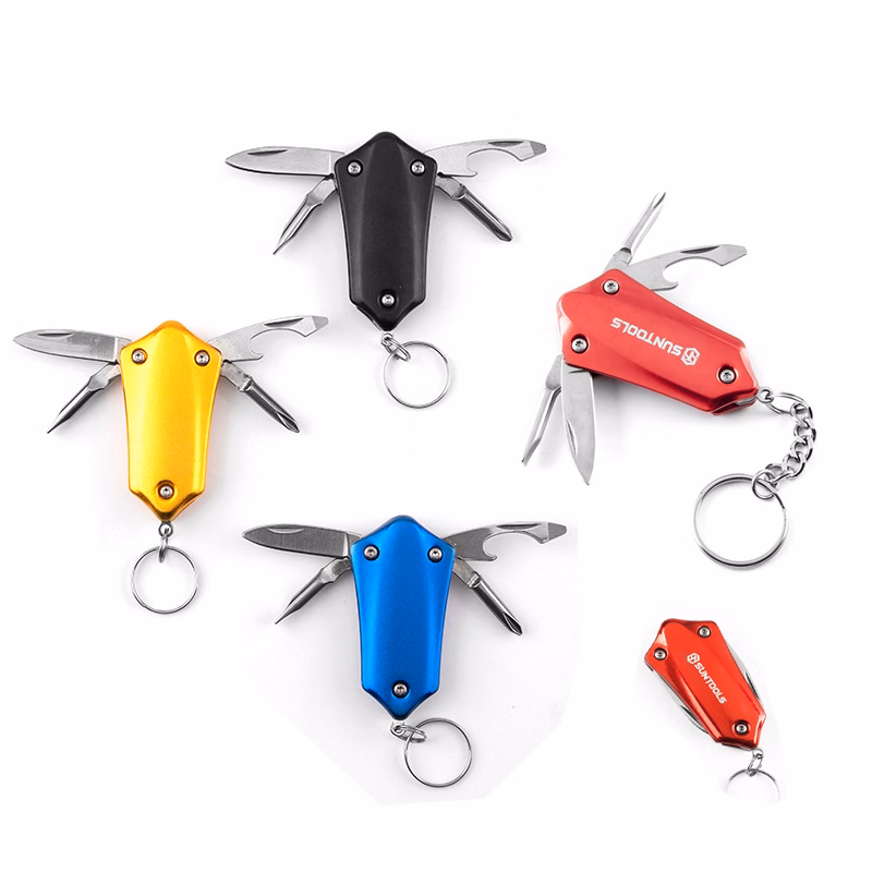 Mini Multi-Function Folding Knife Keychain