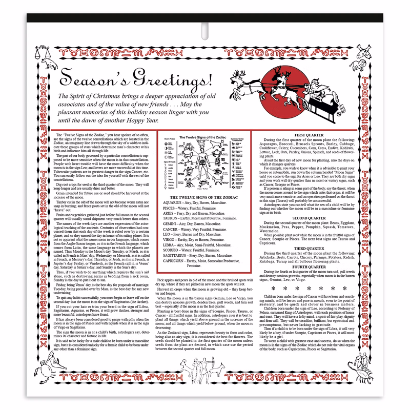 Skinner & Kennedy® Almanac Calendar