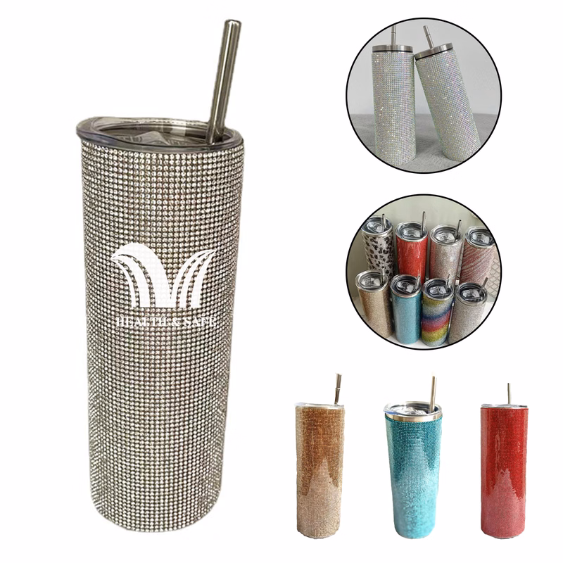 Stainless Steel Vacuum Thermal Rhinestone Tumbler