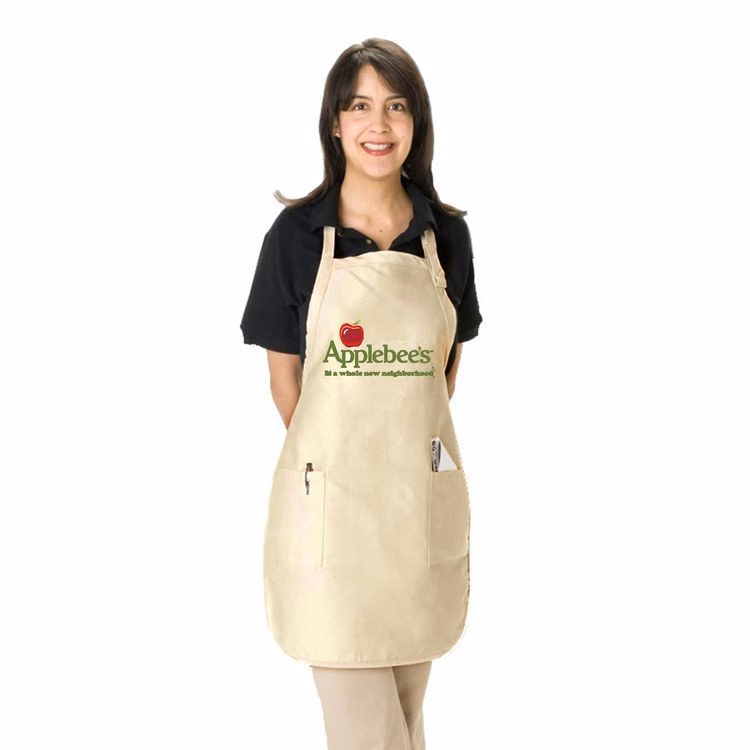 Full Length Twill Bib Apron w/Patch Pockets (22"x30")
