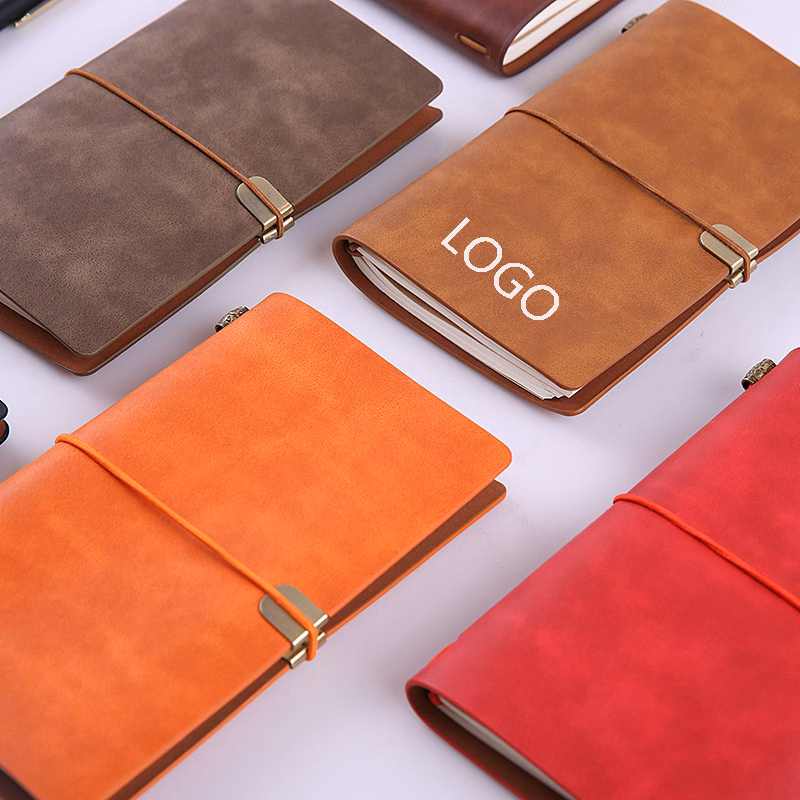 A6 Refillable Leather Diary Journal w/Pocket