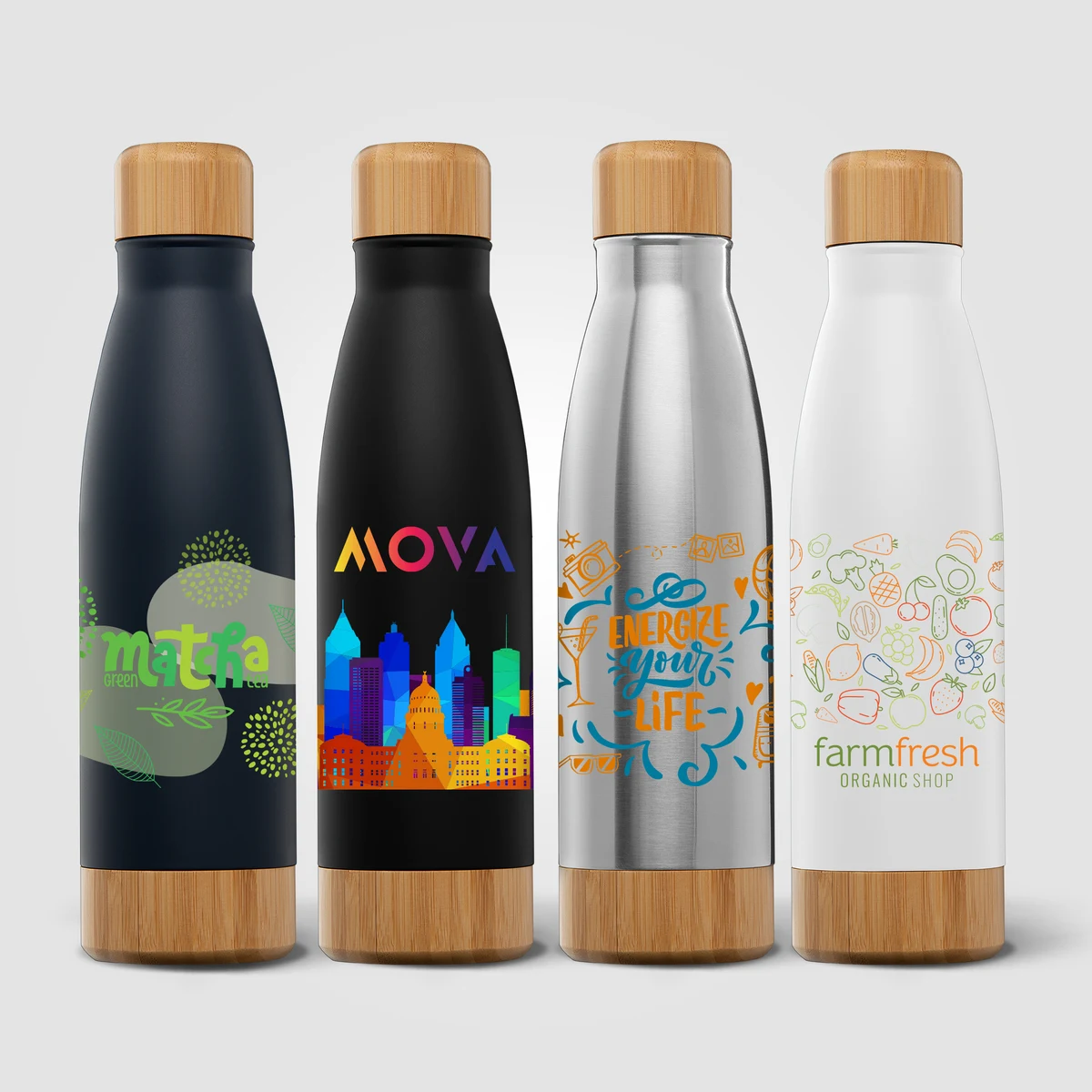 Ibiza Bamboo - 21 oz. Double-Wall Stainless Bottle 1
