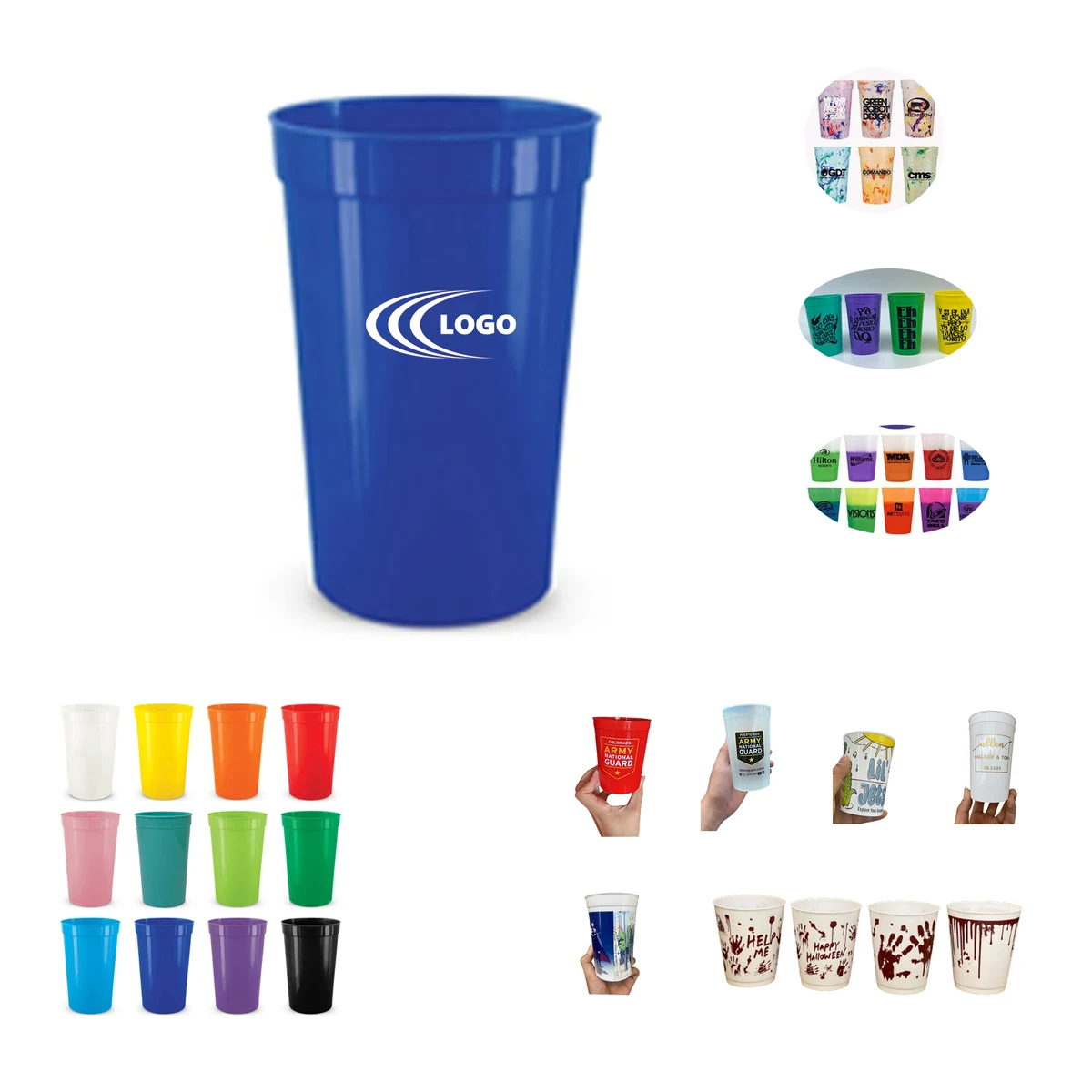 Personal 16oz Stadium Reusable Plastic Party Cup 1
