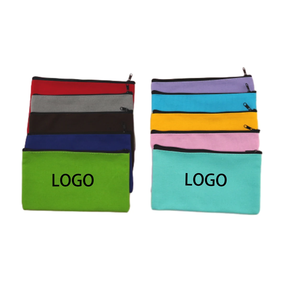 Colorful Canvas Pencil Case Organizer With Zipper 1
