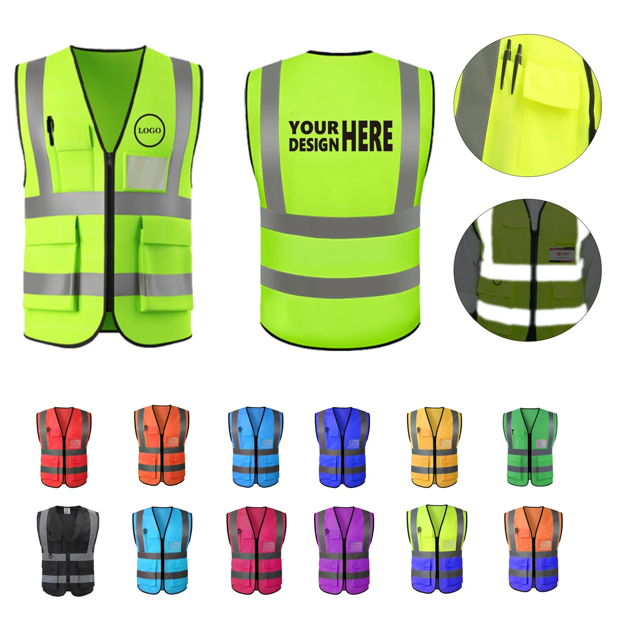 Reflective High-Visibility Safety Vest 1