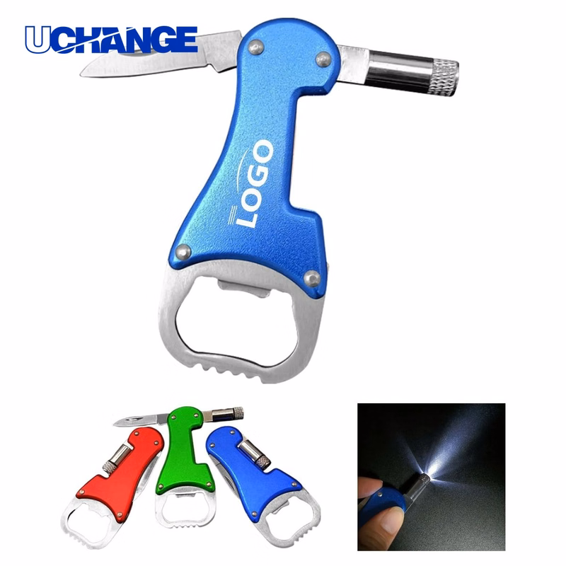 Bottle Opener Flashlight Knife Multi-Tool