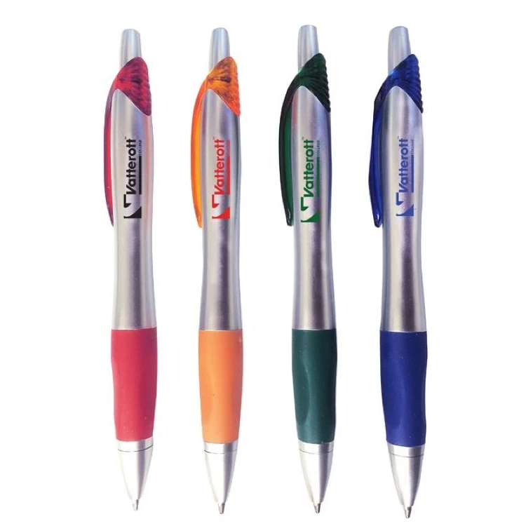 Silver Barrel w/ Color Grip Pen (3 Working Days) 1