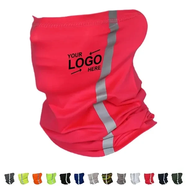 Custom 10 Color Reflective Polyester Neck Gaiter Bandana — Outdoor Safety Essential 1