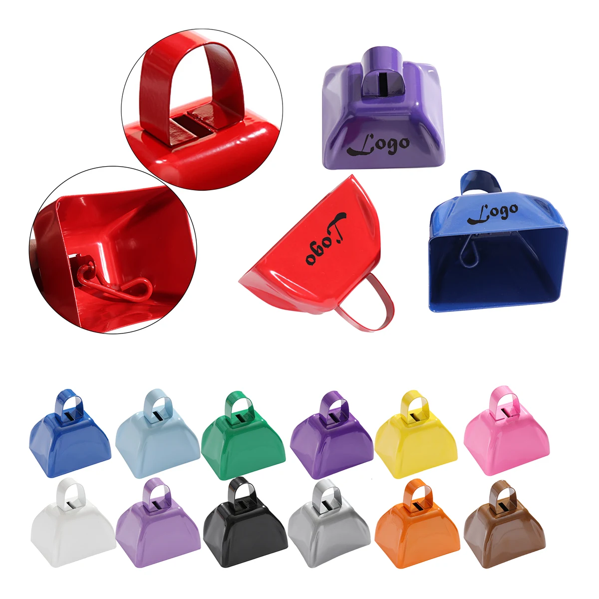 Hand-Operated Cheering Cow Bell 1