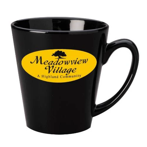 12 oz. Black Cafe Latte -Gloss Mug 1