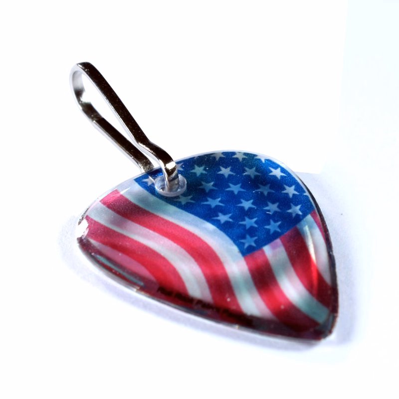 Guitar Pick / Plectrum, Standard Size Pick on Zipper Pull