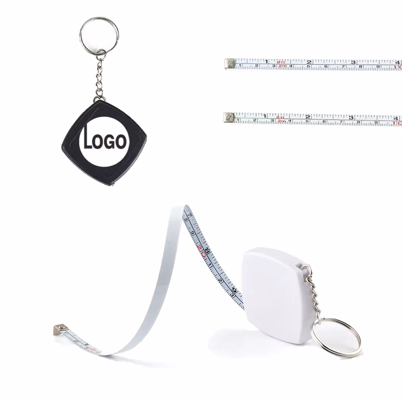 Customizable 60" Retractable Tape Measure Keychain
