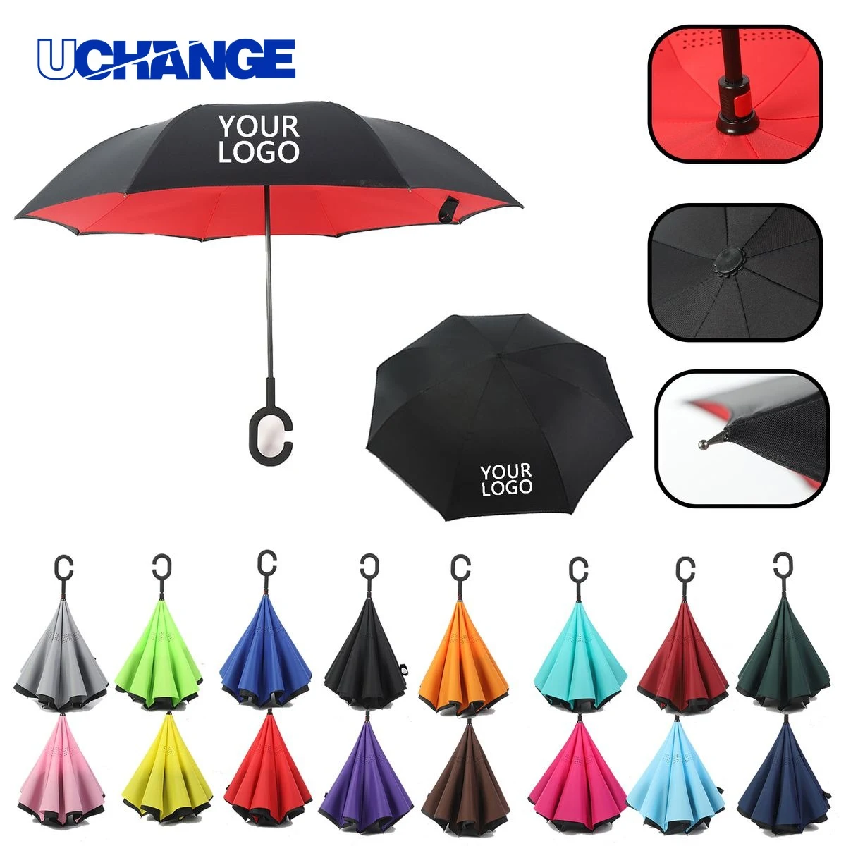 Portable Reverse Umbrella for Rain 1