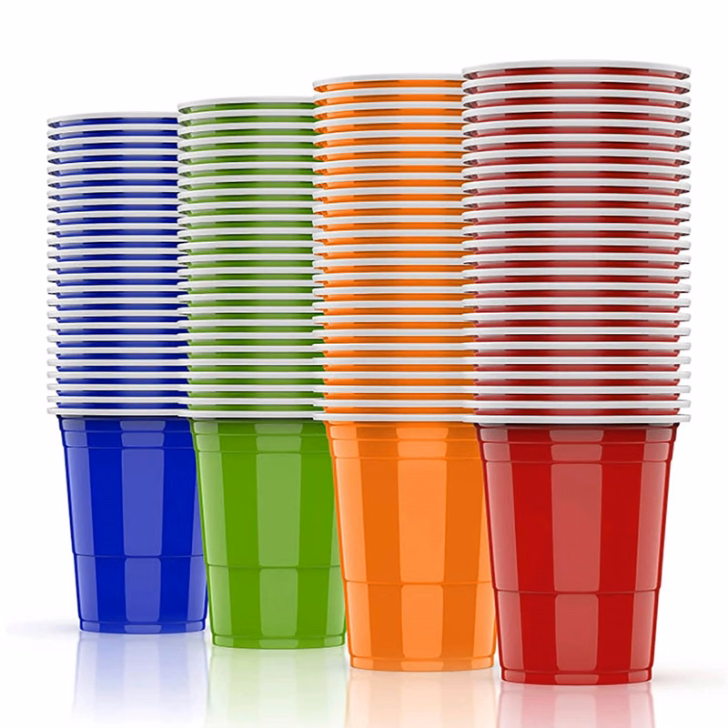 MOQ 500pcs 16 oz Reusable Party Stadium Solo Disposable Cups