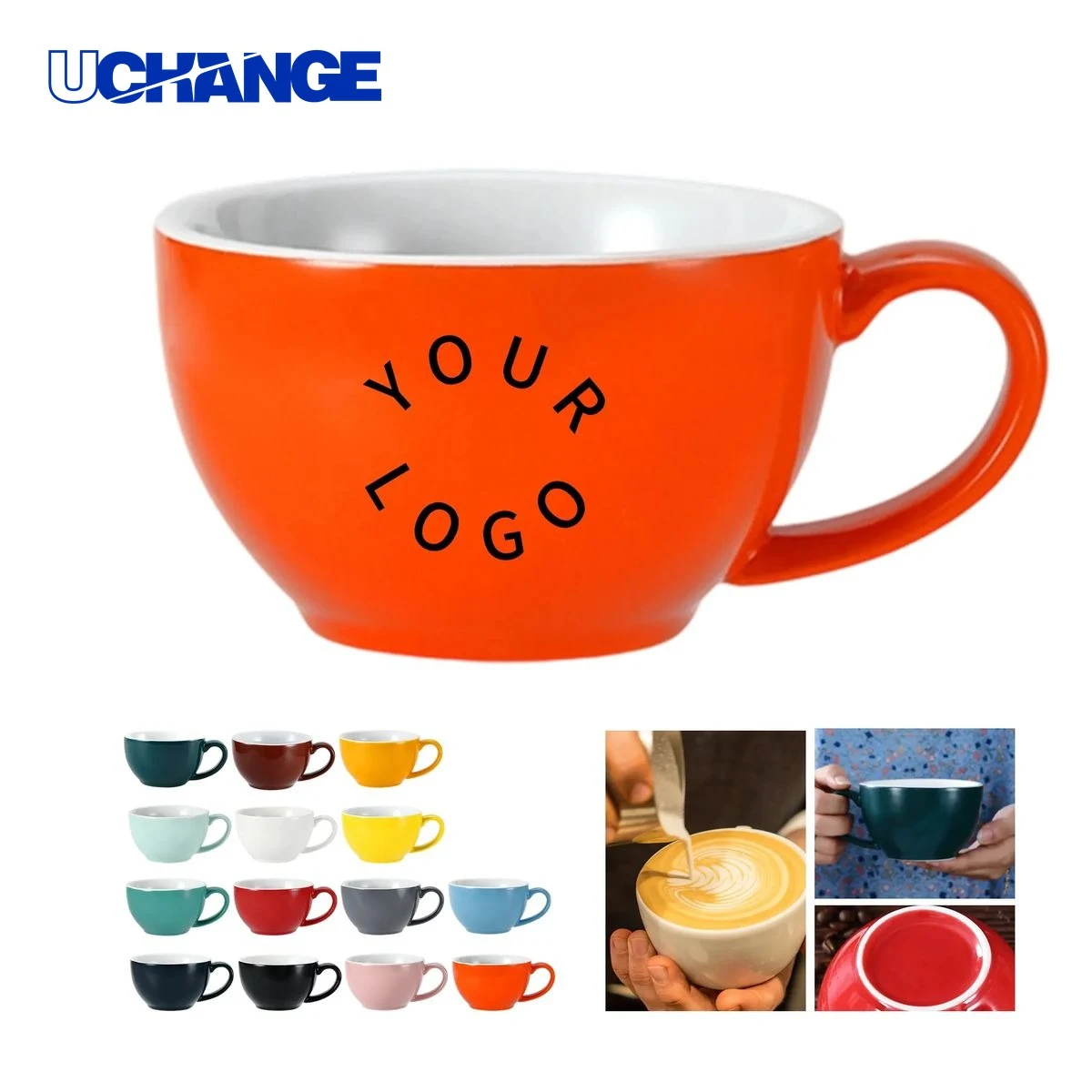 Ceramic Coffee Cup Saucer Set 4.1 Inch 1